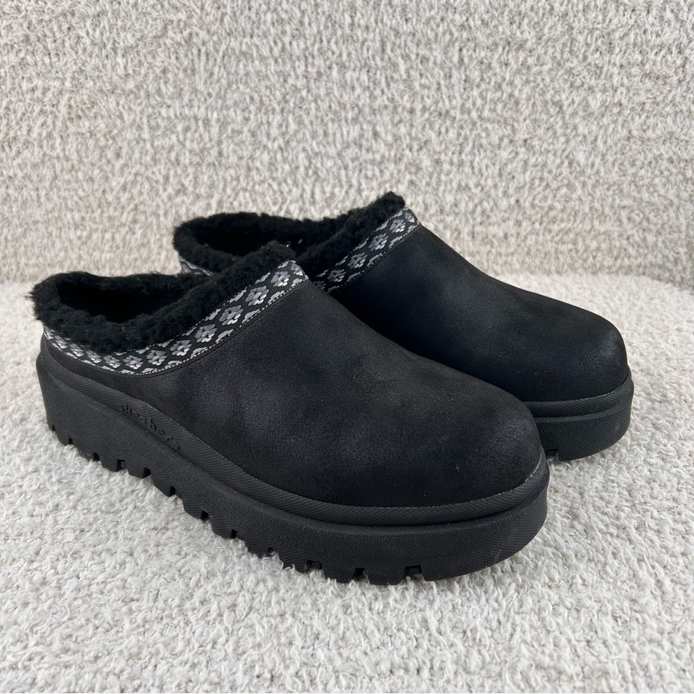 Skechers Shoes Womens 8 Black Shindigs‎ Comfy Hour Tasman Lug Platform Clogs
